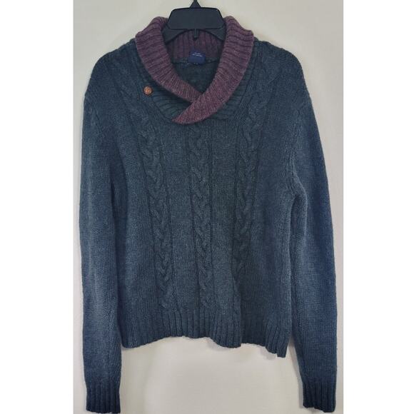 Vintage Gant Sweater Mens X-Large 100% Wool Y2K Cable Knit Warm Cozy Boho Top - Picture 1 of 7